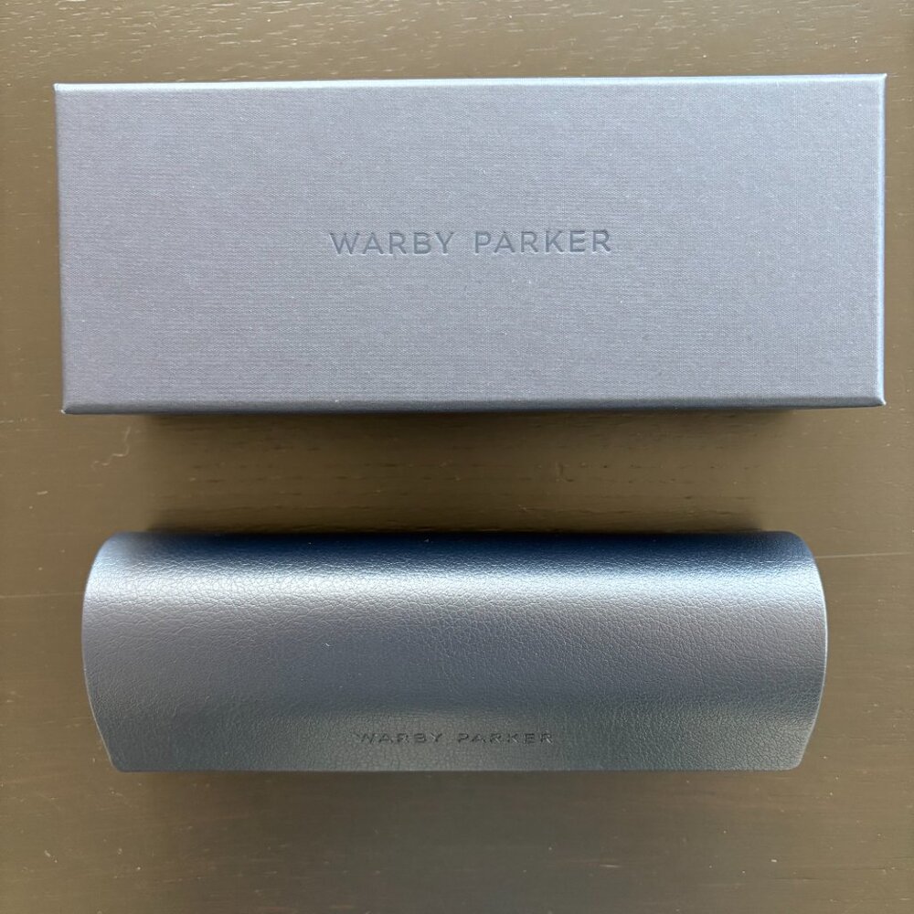 Warby Parker Glass Case Box and Microfiber Cloth Case Color Black - Picture 3 of 3